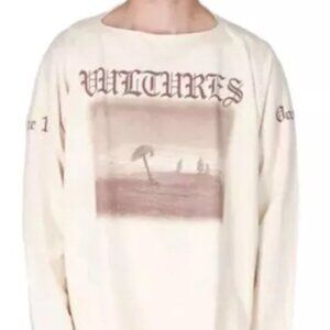 YZY: VULTURES WHITE LONG T,  KANYE WEST, OFF WHITE, (SIZE 3)